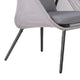 Avery Foldable Mesh Lounge Chair | Set of 2 | Gray Cushion | Black Metal