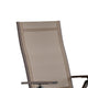 Amey Adjustable Outdoor Chair | Set of 2 | Gunmetal Aluminum | Fabric