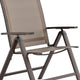 Amey Adjustable Outdoor Chair | Set of 2 | Gunmetal Aluminum | Fabric