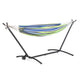 Joena Outdoor Hammock St& with Angled Frame | Black Steel 130"