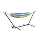 Joena Outdoor Hammock St& with Angled Frame | Black Steel 130"
