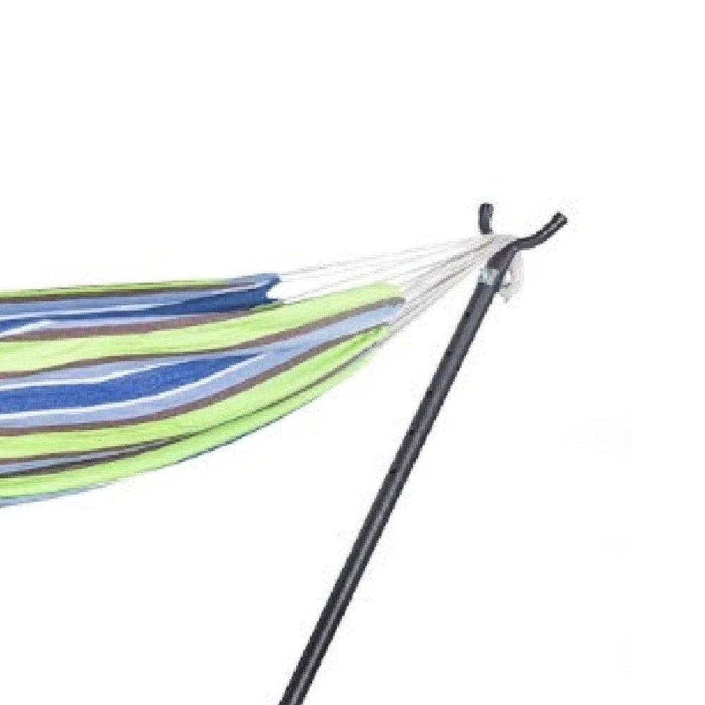 Joena Outdoor Hammock St& with Angled Frame | Black Steel 130"