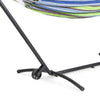 Joena Outdoor Hammock St& with Angled Frame | Black Steel 130"