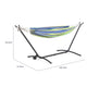Joena Outdoor Hammock St& with Angled Frame | Black Steel 130"