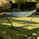 Joena Outdoor Hammock St& with Angled Frame | Black Steel 130"