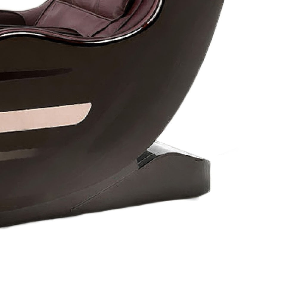 Marty 7 Modes Massage Chair with 3D Back Roller | Brown Faux Leather
