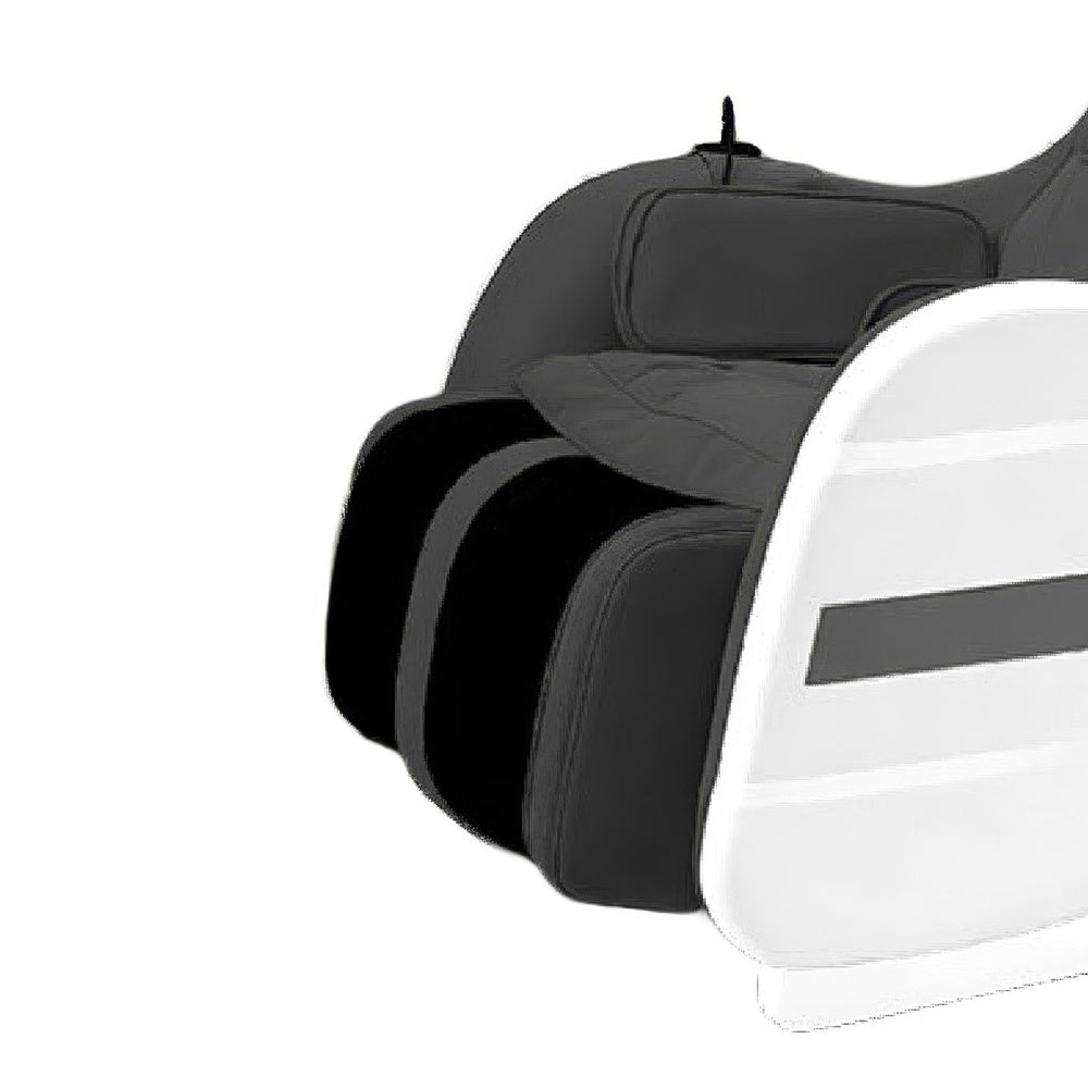 Marty 7 Modes Massage Chair with 3D Back Roller | Black Faux Leather