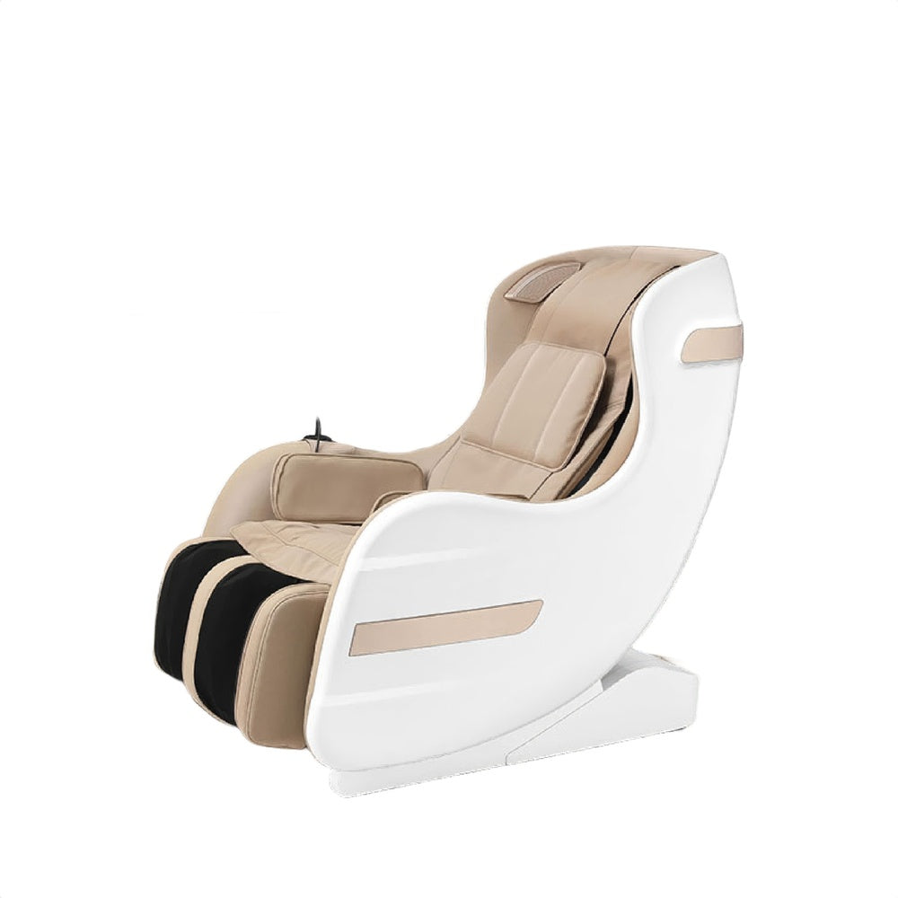 Marty 7 Modes Massage Chair with 3D Back Roller | Beige Faux Leather