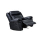 Arisa Manual Glider Recliner Chair with Solid Wood Frame | Black Faux Leather