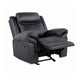 Arisa Manual Glider Recliner Chair with Solid Wood Frame | Black Faux Leather