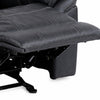 Arisa Manual Glider Recliner Chair with Solid Wood Frame | Black Faux Leather