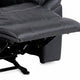Arisa Manual Glider Recliner Chair with Solid Wood Frame | Black Faux Leather