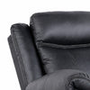 Arisa Manual Glider Recliner Chair with Solid Wood Frame | Black Faux Leather