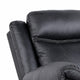 Arisa Manual Glider Recliner Chair with Solid Wood Frame | Black Faux Leather