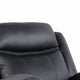 Arisa Manual Glider Recliner Chair with Solid Wood Frame | Black Faux Leather