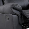 Arisa Manual Glider Recliner Chair with Solid Wood Frame | Black Faux Leather