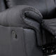 Arisa Manual Glider Recliner Chair with Solid Wood Frame | Black Faux Leather