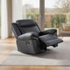 Arisa Manual Glider Recliner Chair with Solid Wood Frame | Black Faux Leather