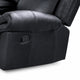 Arisa Manual Reclining Loveseat | Console & Cupholders | Black Faux Leather 79"