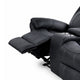 Arisa Manual Reclining Loveseat | Console & Cupholders | Black Faux Leather 79"