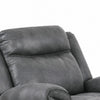 Arisa Manual Glider Recliner Chair w Wood Frame | Dark Gray Faux Leather