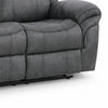 Arisa Manual Reclining Sofa | Drop-Down Table | Gray Faux Leather 87"