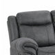 Arisa Manual Reclining Sofa | Drop-Down Table | Gray Faux Leather 87"