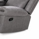 Arisa Manual Reclining Loveseat | Console | Gray Faux Leather 79"
