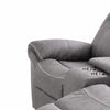 Arisa Manual Reclining Loveseat | Console | Gray Faux Leather 79"