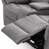Arisa Manual Reclining Loveseat | Console | Gray Faux Leather 79"