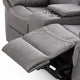 Arisa Manual Reclining Loveseat | Console | Gray Faux Leather 79"