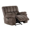 Heya Oversize Manual Glider Recliner Chair | Pillow Tufted Dark Brown