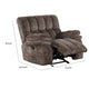Heya Oversize Manual Glider Recliner Chair | Pillow Tufted Dark Brown