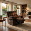 Heya Oversize Manual Glider Recliner Chair | Pillow Tufted Dark Brown