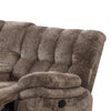 Heya Manual Recliner Loveseat w Console| Pillow Tufted Dark Brown | 81"