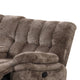 Heya Manual Recliner Loveseat w Console| Pillow Tufted Dark Brown | 81"