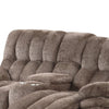 Heya Manual Recliner Loveseat w Console| Pillow Tufted Dark Brown | 81"
