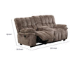 Heya Manual Recliner Loveseat w Console| Pillow Tufted Dark Brown | 81"
