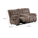 Heya Manual Recliner Loveseat w Console| Pillow Tufted Dark Brown | 81"