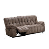 Heya Manual Recliner Sofa | Pillow Tufted Dark Brown Polyester | 92"