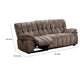 Heya Manual Recliner Sofa | Pillow Tufted Dark Brown Polyester | 92"