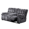 Heya Manual Recliner Loveseat | Pillow Tufted Dark Gray | 81"