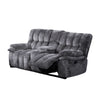 Heya Manual Recliner Loveseat | Pillow Tufted Dark Gray | 81"