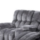 Heya Manual Recliner Loveseat | Pillow Tufted Dark Gray | 81"