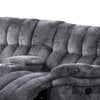 Heya Manual Recliner Loveseat | Pillow Tufted Dark Gray | 81"