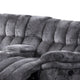 Heya Manual Recliner Loveseat | Pillow Tufted Dark Gray | 81"