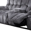 Heya Manual Recliner Loveseat | Pillow Tufted Dark Gray | 81"