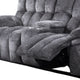 Heya Manual Recliner Loveseat | Pillow Tufted Dark Gray | 81"