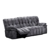 Heya Manual Recliner Sofa | Pillow Tufted Dark Gray Polyester | 92"