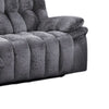 Heya Manual Recliner Sofa | Pillow Tufted Dark Gray Polyester | 92"
